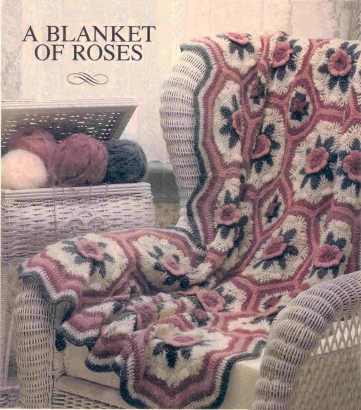 A Blanket of Roses crochet afghan